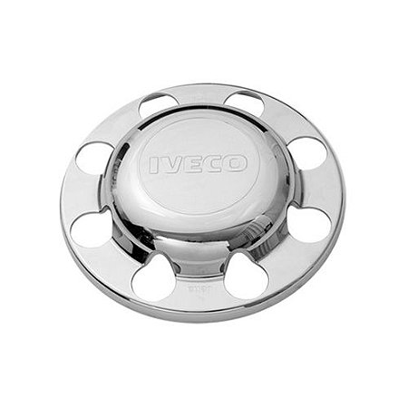 Tampa cubo cromada tração 8 furos Iveco