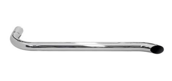 Tubo de descarga saída lateral cromado 1970mm 4.1/2''