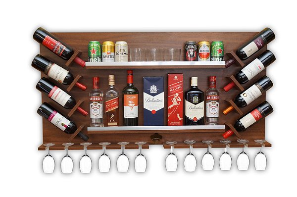 Bar Adega Parede Grande Madeira Barzinho Abridor Vinho Sala