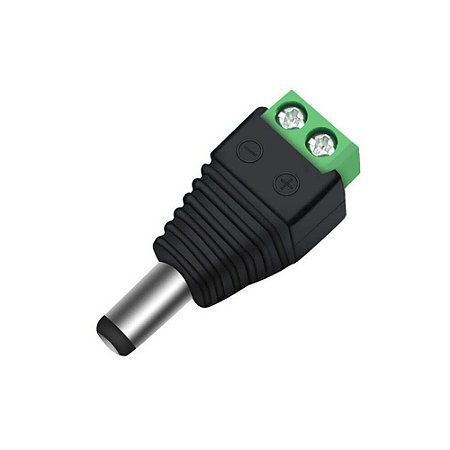 Conector Plug P4 2.1mm Macho com Borne