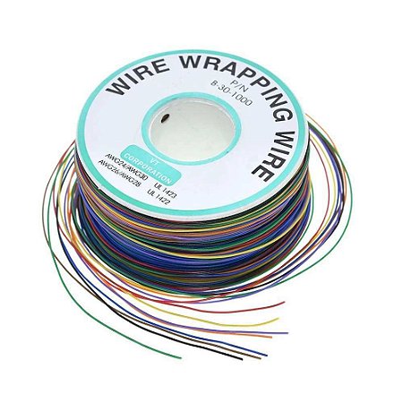 Fio Wire Wrap 30AWG Rolo 250 Metros 8 Cores