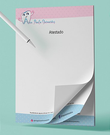Bloco Receituários Atestados Coloridos