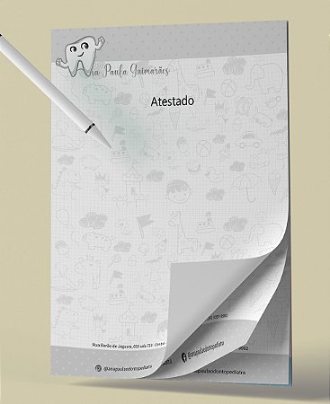 Bloco Receituários Atestados P/B