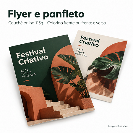 Flyer e Panfleto Personalizado em Couché Brilho