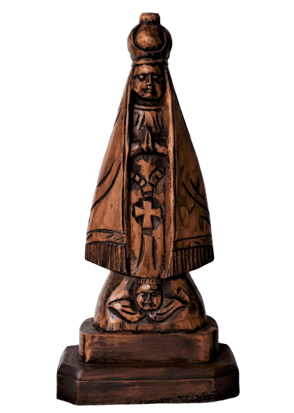 Imagem de Nossa Senhora Aparecida Esculpida em Madeira. 32cm