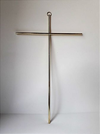 Crucifixo de Parede. Sem Cristo Dourada. 28cm