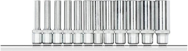 JOGO SOQUETE 1/4 SEXTAVADO LONG 4-13mm 12pc GEDORE R41008012