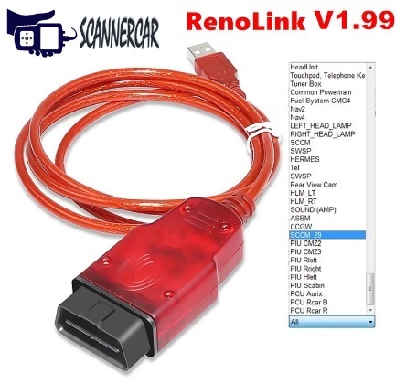 Programador Renolink Obd2  Ecu Renault Painel Codificação