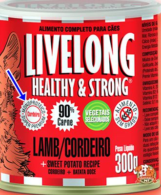 Patê cães alérgicos LiveLong - 300g