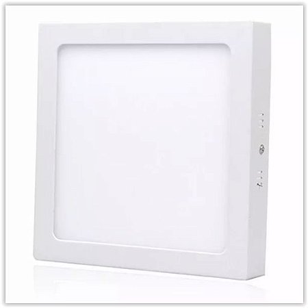 PLAFON LUMINÁRIA LED QUADRADO SOBREPOR 17X17 12W