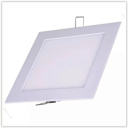 PLAFON LUMINÁRIA LED QUADRADO EMBUTIR 22X22 18W