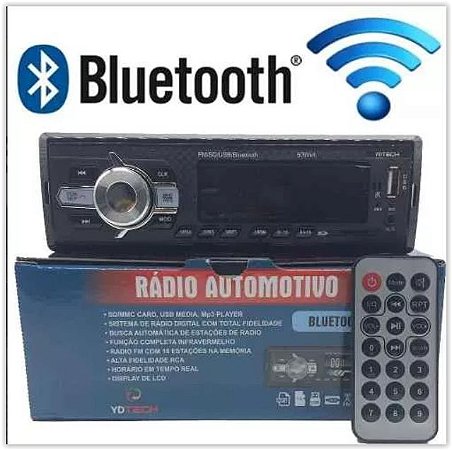 TOCA RADIO BLUETOOTH FM CARRO MP3 PEN AUTOMOTIVO USB SD AUX