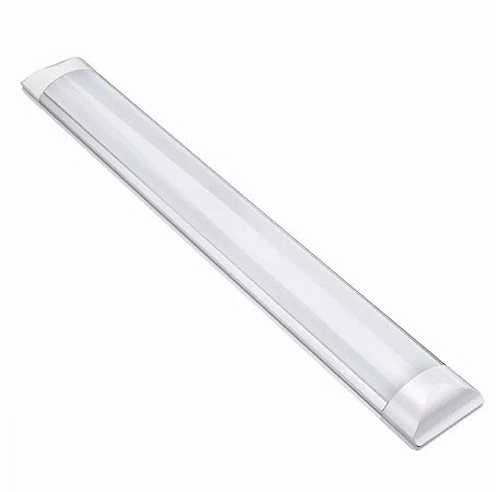 LUMINÁRIA LED 0.60M TUBULAR LINEAR 18W - SOBREPOR SLIM - BRANCO QUENTE