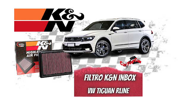 FILTRO K&N INBOX VW TIGUAN  RLINE | Jetta GLI  | GOLF GTI | PASSAT 2.0 2015 EM DIANTE | AUDI A3 2016 EM DIANTE - REF. 33-3005