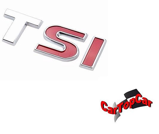 Emblema TSI para Vw Golf Jetta Up Passat Tiguan Fusca com SI vermelho