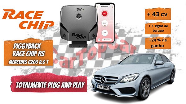 Race Chip (Chip De Potencia) para  Mercedes C200 2.0 T  2014 a 2017  Racechip Rs App