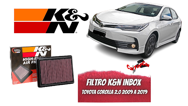 Filtro Ar K&n Toyota Corolla Rav4 1.8 2.0 16v Flex 33-2360