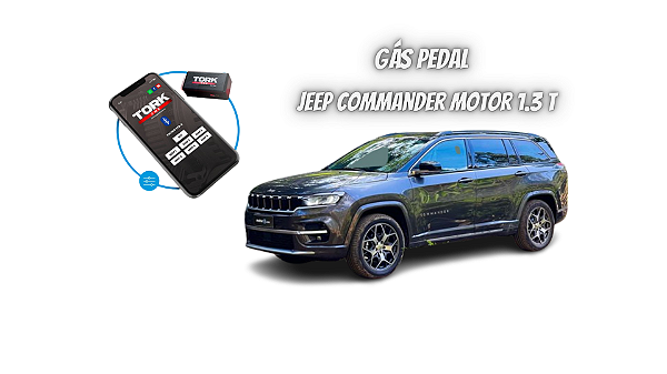 Gas Pedal com Bluetooth para NOVO Jeep Commander  1.3 Turbo