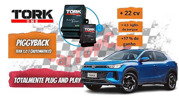 PIGGYBACK (CHIP DE POTÊNCIA) Novo VW TERA 1.0 170 TSI (AUTOMATICO) C/ BLUETOOTH