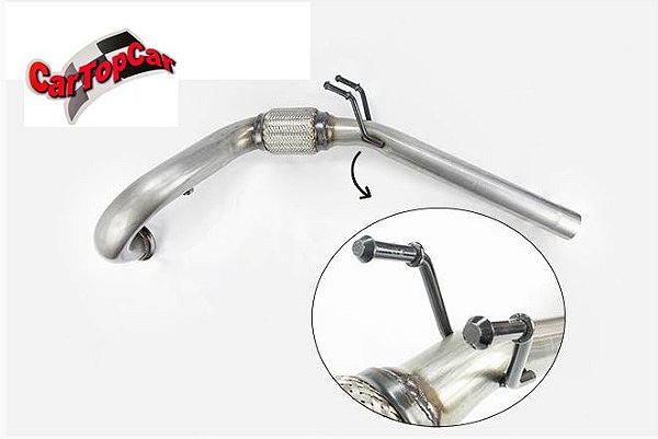 DOWNPIPE GOLF GTI MK7 | MK7,5 2.0 220CV AÇO INOX 409 3" X 2 1/2"