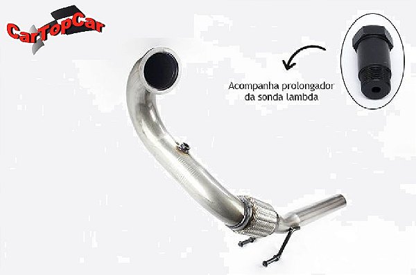 DOWNPIPE JETTA GLI 2.0 230CV AÇO INOX 409 3" X 2 1/2"