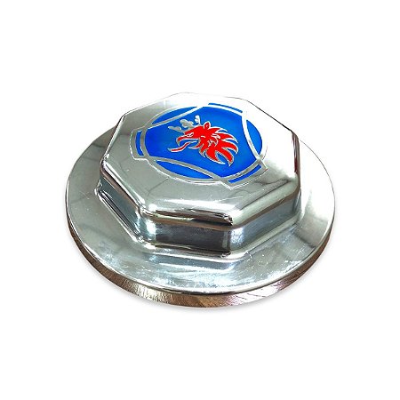 Capa Cromada Cubo Scania dianteiro após 2011 Decorada