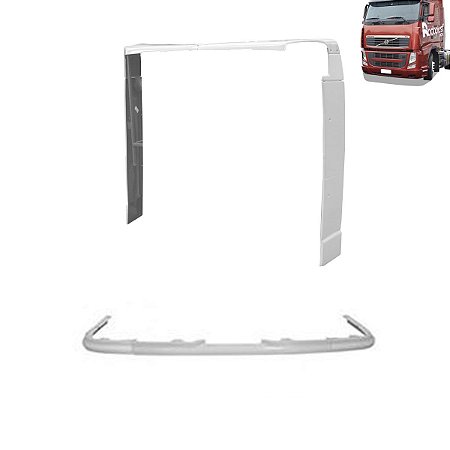 Combo Cegonheiro e Spoiler Volvo Fh Chinês antigo Teto Baixo