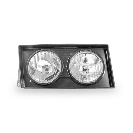 Farol duplo VW Titan/Worker 2003 em diante - LD (moldura preta)