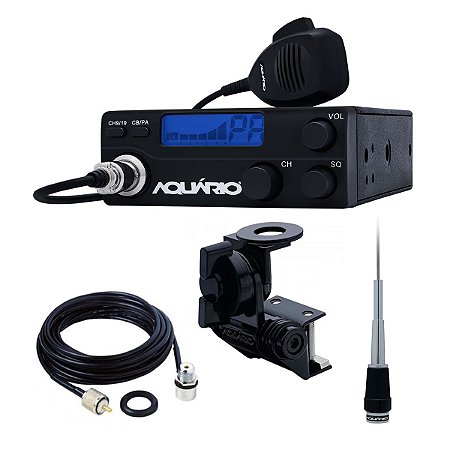 Rádio PX 40 Canais + Antena B-2070 + Cabo + Suporte de Calha