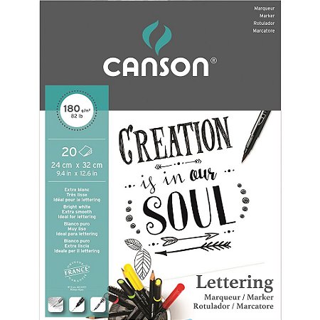 Bloco Marker Lettering Canson 24x32 20 Fls 180g