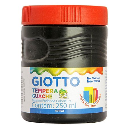Tinta Guache Giotto Preto 250Ml
