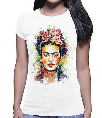Camiseta Babylook Frida Kahlo - Loja Kaluma │ Camisetas Nerds, Geeks e  Cultura Pop