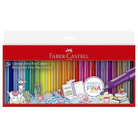 Caneta FABER-CASTELL Fine Pen - Estojo Com 24 Cores