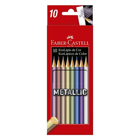 Lápis de Cor FABER-CASTELL Metallic 10 Cores