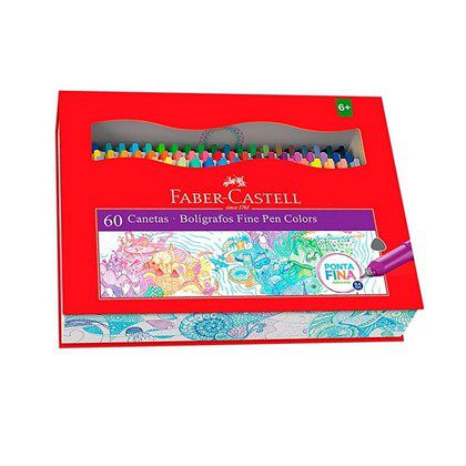 Caneta FABER-CASTELL Fine Pen - Estojo Com 60 Cores