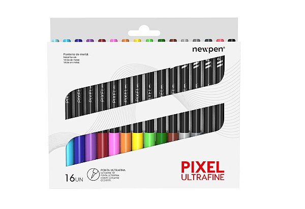 Caneta NEWPEN Ultrafine Pixel - Estojo c/ 16 Cores