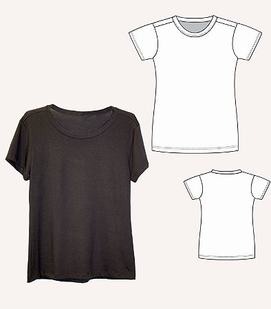 Molde Blusa Básica Feminina (Malha - Kit Completo Tam. P ao XLG)
