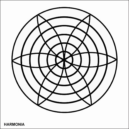 Placa Radiônica Harmonia 17x17 em PVC 19x19 cm