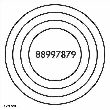 Placa Radiônica Anti dor 17X17 EM PVC 19X19 CM