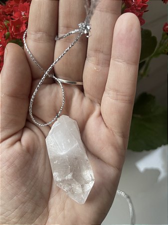 Enfeite Natal de Pedra Natural - Quartzo cristal