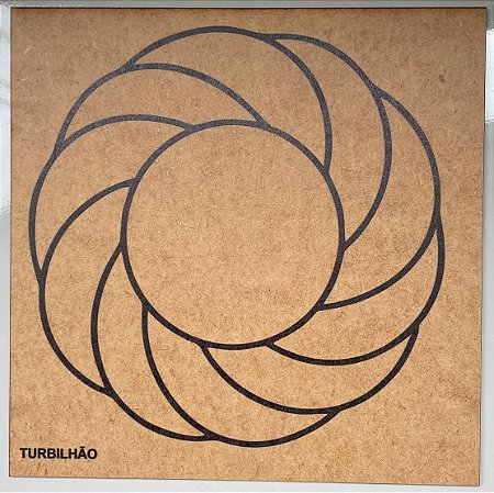 Placa ou Gráfico Radiônico Turbilhão 17X17 em MDF 19X19 CM e 3mm expessura