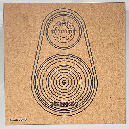 Placa ou Gráfico Radiônico Relax Sono 17X10,5 em MDF 19X19 CM