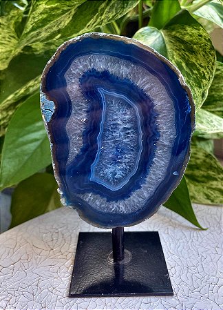 Geodo Ágata Cor Azul na base