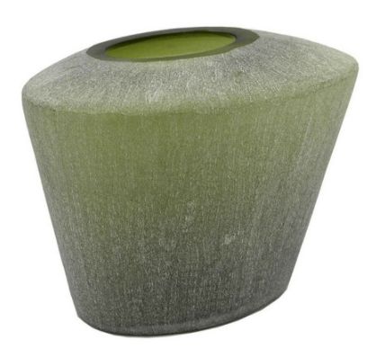 Vaso de Vidro Verde- 29,5 x 21,5 x 24,5