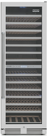 Adega de vinhos e espumantes Tecno Professional, Abertura para Direita , 425 Litros, 151 garrafas 750 ml Bordeaux, Dual Zone de embutir -220V