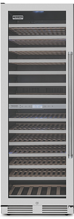 Adega de vinhos e espumantes Tecno Professional, Abertura para Esquerda , 425 Litros, 151 garrafas 750 ml Bordeaux, Dual Zone de embutir -220V