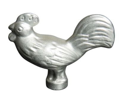 Puxador staub p/ caçarola em aço inox maciço formato galo (chicken)