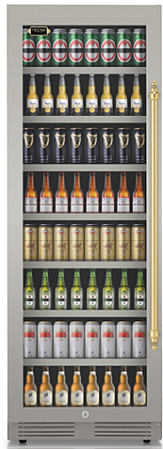 Cervejeira 60 cm, de piso e de embutir, com 433 litros, abertura p/ esquerda, puxador em latão polido, Tecno Vintage- 220V