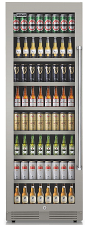 Cervejeira 60 cm, de piso e de embutir, com 433 litros, abertura p/ esquerda, puxador em inox escovado, Tecno Professional -220V