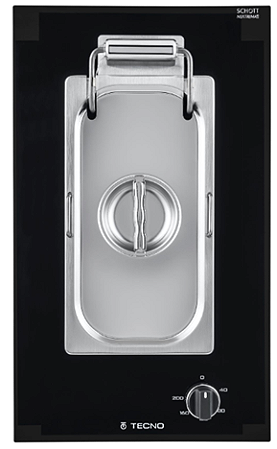 Cooktop Fryer domino 30 cm, cuba em aço inox para 2,5 litros, temp. de 40 °C a 200 °C, semi-filo, Tecno-220V